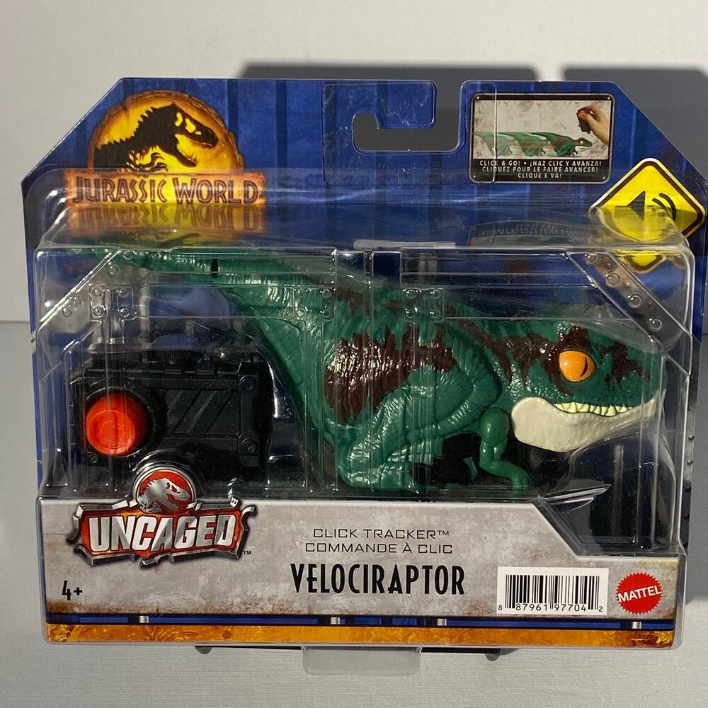 *NIB* Jurassic World UNCAGED Click Tracker Velociraptor
